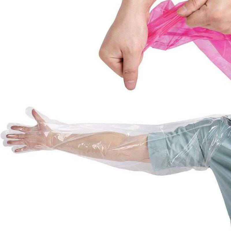 50db Eldobható állatorvosi megtermékenyítés Rektális kar hosszú kesztyű sertés tehén kesztyű