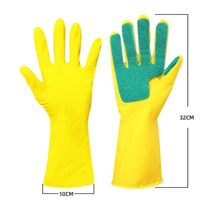 Mâna dreaptă cu cârpă de curățat Mănuși de curățare pentru spălat vase Mănuși de spălat vase lungi din silicon Unelte pentru curățare Bucătărie