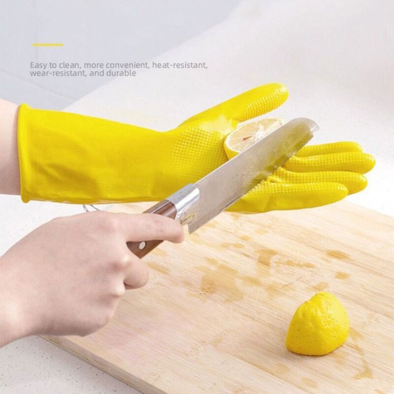 Mâna dreaptă cu cârpă de curățat Mănuși de curățare pentru spălat vase Mănuși de spălat vase lungi din silicon Unelte pentru curățare Bucătărie