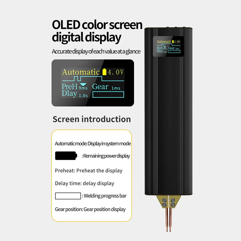 DIY käeshoitav 80 käiku 5000 mAh minipunktkeevitus kaasaskantav reguleeritav 0,1 0,15 mm 18650 aku punktkeevitajate tööpinkide komplekt