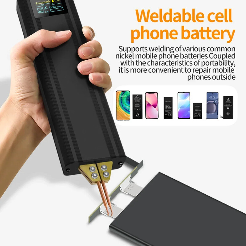 DIY käeshoitav 80 käiku 5000 mAh minipunktkeevitus kaasaskantav reguleeritav 0,1 0,15 mm 18650 aku punktkeevitajate tööpinkide komplekt