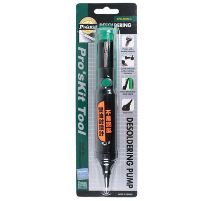 Pro'sKit 100% originalus 8PK-366N-G siurbimo skardos siurbtukai pistoletas lituoklis rašiklis Rankiniai įrankiai Litavimo siurblys Stūmoklis Greitas Lengvas