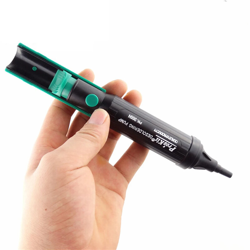 Pro'sKit 100% originalus 8PK-366N-G siurbimo skardos siurbtukai pistoletas lituoklis rašiklis Rankiniai įrankiai Litavimo siurblys Stūmoklis Greitas Lengvas