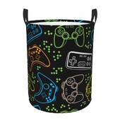 Προσαρμοσμένο χειριστήριο παιχνιδιών Laundry Hamper Μεγάλο καλάθι αποθήκευσης Gamer Gift Kids Nursery Toy Organizer