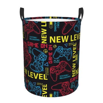 Προσαρμοσμένο χειριστήριο παιχνιδιών Laundry Hamper Μεγάλο καλάθι αποθήκευσης Gamer Gift Kids Nursery Toy Organizer