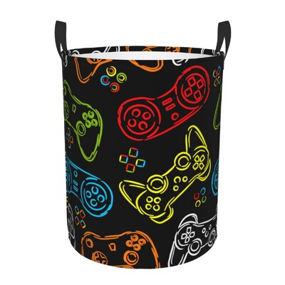 Προσαρμοσμένο χειριστήριο παιχνιδιών Laundry Hamper Μεγάλο καλάθι αποθήκευσης Gamer Gift Kids Nursery Toy Organizer