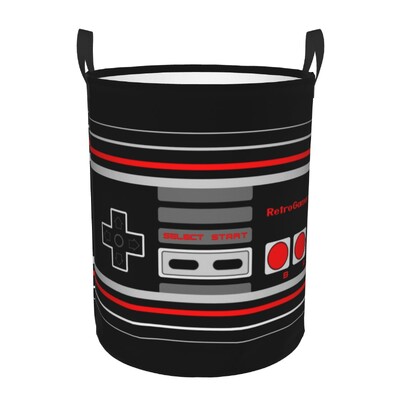 Προσαρμοσμένο χειριστήριο παιχνιδιών Laundry Hamper Μεγάλο καλάθι αποθήκευσης Gamer Gift Kids Nursery Toy Organizer