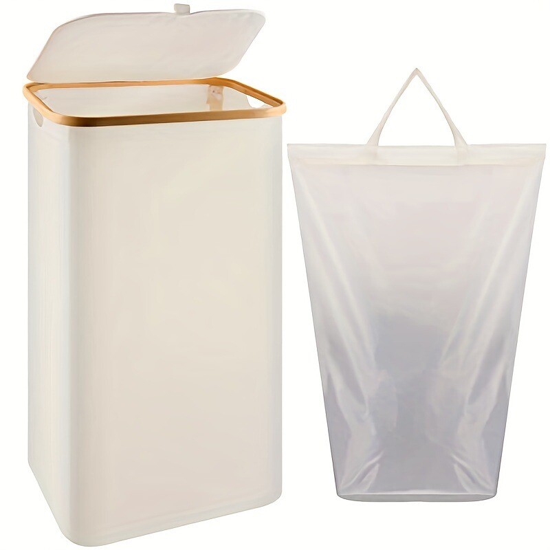 Bambusova košara za prljavu odjeću Spavaća soba s unutarnjom torbom i poklopcem Kutija za pohranu Kupaonica Velika košara za prljavu odjeću Spremište za rublje