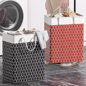 Kezdőlap Fürdőszoba Összecsukható szennyes kosár Piszkos szennyes tároló vödör nyomtatott mintával hálószobához, nappalihoz, játéktároló