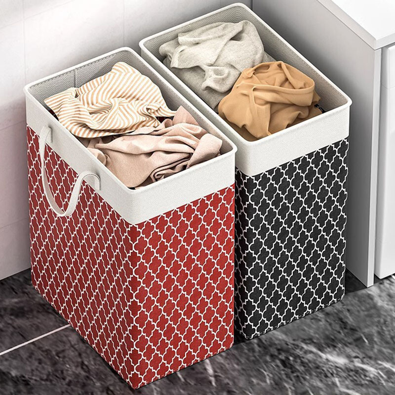 Kezdőlap Fürdőszoba Összecsukható szennyes kosár Piszkos szennyes tároló vödör nyomtatott mintával hálószobához, nappalihoz, játéktároló