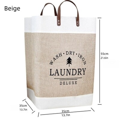 Itin didelis sulankstomas skalbinių krepšelio rankena Neperšlampama didelė medvilninė skalbinių laikymo krepšelis vaikams žaislai nešvarių drabužių tvarkyklės