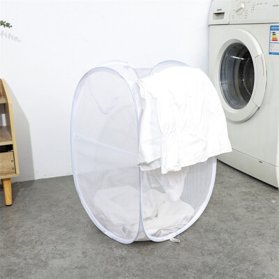 Mrežasta pop-up košara za prljavo rublje s kočnicom Sklopiva košara za rublje s izdržljivim ručkama Košare za pohranu odjeće Košara za rublje