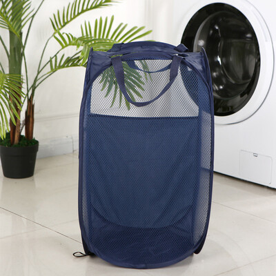 Mrežasta pop-up košara za prljavo rublje s kočnicom Sklopiva košara za rublje s izdržljivim ručkama Košare za pohranu odjeće Košara za rublje