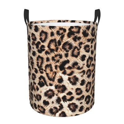 Egyedi leopárd szőrme Etnikai törzsi geometriai díszek Mosodai kosár Állati bőr textúrájú babatartó tárolórekeszek