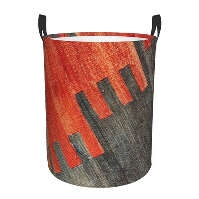 Coș de rufe Kilim turcesc personalizat, coș mare de depozitare pentru haine, artă etnică boemă, organizator de coș de jucării pentru creșă