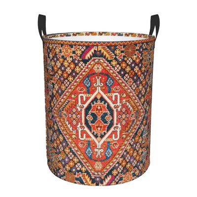Coș de rufe Kilim turcesc personalizat, coș mare de depozitare pentru haine, artă etnică boemă, organizator de coș de jucării pentru creșă