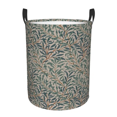 Coș de rufe personalizat William Morris Art, pliabil, cu model textil floral, coș pentru copii pentru coșuri de depozitare, organizator de jucării de pepinieră