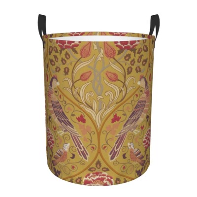 Coș de rufe personalizat William Morris Art, pliabil, cu model textil floral, coș pentru copii pentru coșuri de depozitare, organizator de jucării de pepinieră