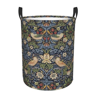 Coș de rufe personalizat William Morris Art, pliabil, cu model textil floral, coș pentru copii pentru coșuri de depozitare, organizator de jucării de pepinieră