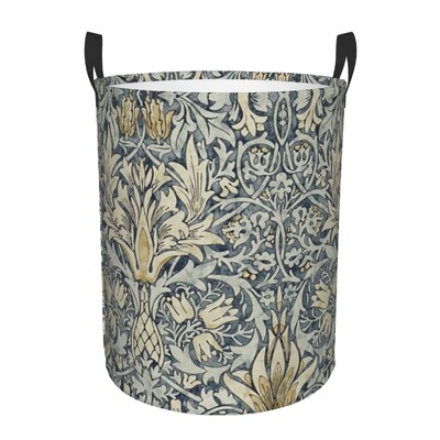 Coș de rufe personalizat William Morris Art, pliabil, cu model textil floral, coș pentru copii pentru coșuri de depozitare, organizator de jucării de pepinieră