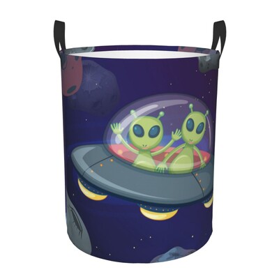 Összecsukható szennyeskosár Képregény tér bolygókkal Űrhajókkal Piszkos ruhák Játékok Tároló Vödör Ruhásszekrény Ruharendező akadály