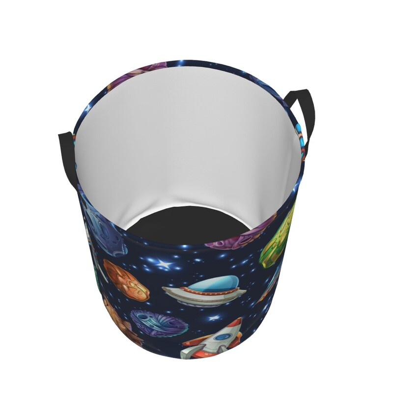 Összecsukható szennyeskosár Képregény tér bolygókkal Űrhajókkal Piszkos ruhák Játékok Tároló Vödör Ruhásszekrény Ruharendező akadály