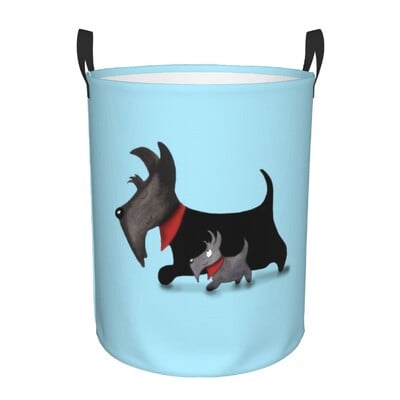 I Love My Scotties skalbinių krepšelis Sulankstomas škotų terjerų šunų drabužiai, trukdantys žaislai, laikymo dėžės