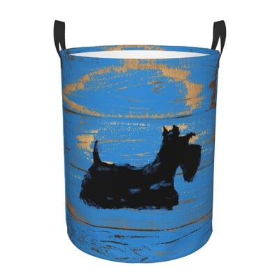 I Love My Scotties skalbinių krepšelis Sulankstomas škotų terjerų šunų drabužiai, trukdantys žaislai, laikymo dėžės