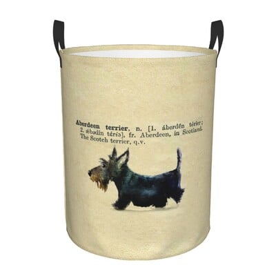 I Love My Scotties skalbinių krepšelis Sulankstomas škotų terjerų šunų drabužiai, trukdantys žaislai, laikymo dėžės