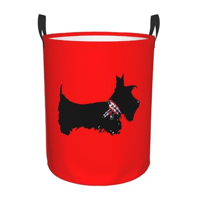 I Love My Scotties skalbinių krepšelis Sulankstomas škotų terjerų šunų drabužiai, trukdantys žaislai, laikymo dėžės