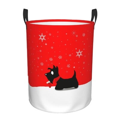 I Love My Scotties skalbinių krepšelis Sulankstomas škotų terjerų šunų drabužiai, trukdantys žaislai, laikymo dėžės
