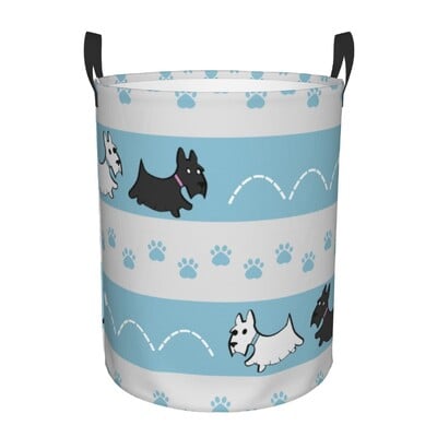 I Love My Scotties skalbinių krepšelis Sulankstomas škotų terjerų šunų drabužiai, trukdantys žaislai, laikymo dėžės
