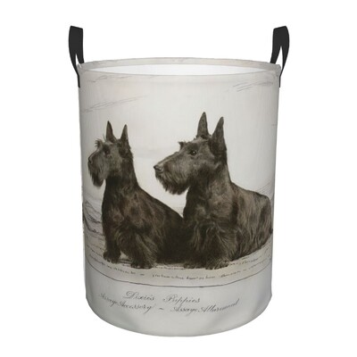 I Love My Scotties skalbinių krepšelis Sulankstomas škotų terjerų šunų drabužiai, trukdantys žaislai, laikymo dėžės