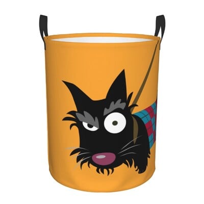 I Love My Scotties skalbinių krepšelis Sulankstomas škotų terjerų šunų drabužiai, trukdantys žaislai, laikymo dėžės