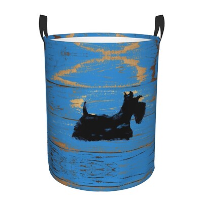 I Love My Scotties skalbinių krepšelis Sulankstomas škotų terjerų šunų drabužiai, trukdantys žaislai, laikymo dėžės