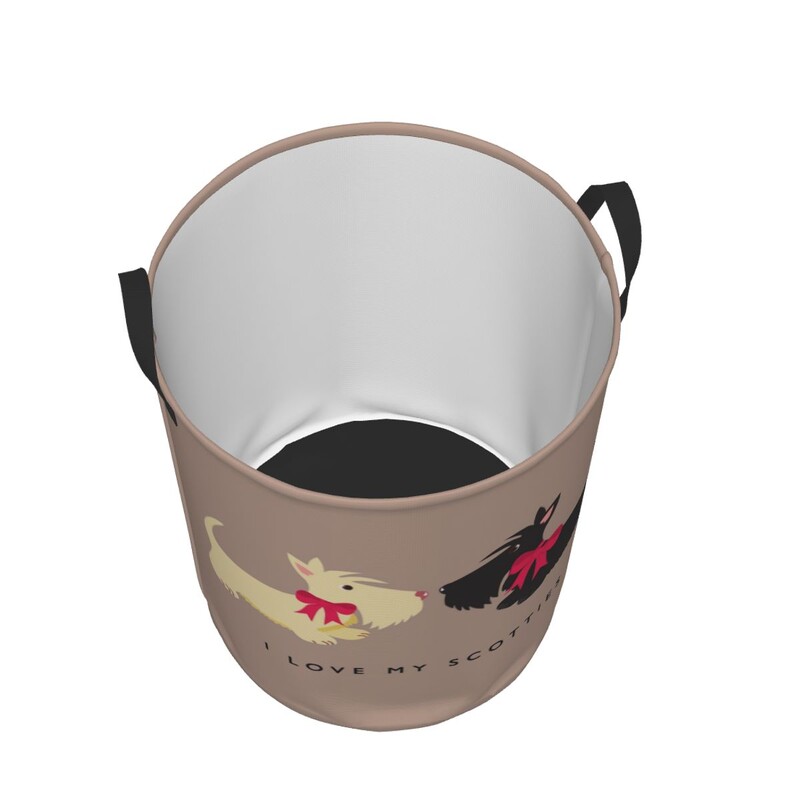 I Love My Scotties skalbinių krepšelis Sulankstomas škotų terjerų šunų drabužiai, trukdantys žaislai, laikymo dėžės