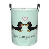 Coș de rufe personalizat cu teckel, coș mare de depozitare pentru haine, bursuc, cârnați, câini, jucării, coș organizator pentru copii