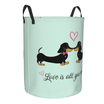 Προσαρμοσμένο The Dachshund Laundry Hamper Καλάθι αποθήκευσης ρούχων Badger Sausage Wiener Dogs Toys Organizer για παιδιά