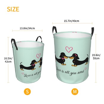 Προσαρμοσμένο The Dachshund Laundry Hamper Καλάθι αποθήκευσης ρούχων Badger Sausage Wiener Dogs Toys Organizer για παιδιά