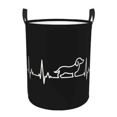 Coș de rufe personalizat cu teckel, coș mare de depozitare pentru haine, bursuc, cârnați, câini, jucării, coș organizator pentru copii