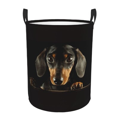 Coș de rufe personalizat cu teckel, coș mare de depozitare pentru haine, bursuc, cârnați, câini, jucării, coș organizator pentru copii