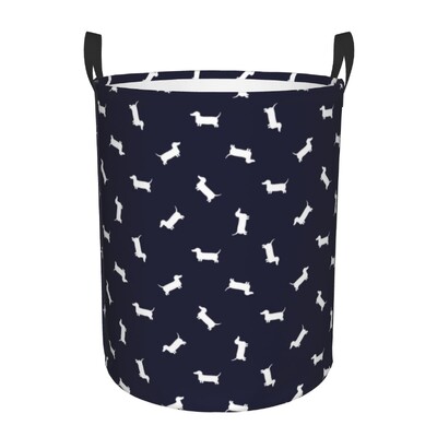 Coș de rufe personalizat cu teckel, coș mare de depozitare pentru haine, bursuc, cârnați, câini, jucării, coș organizator pentru copii