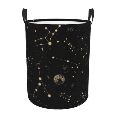 Prilagođena slatka košara za rublje s uzorkom planeta, sklopiva svemirska galaksija, kočnica za odjeću, igračka, posuda za pohranu za dječju sobu