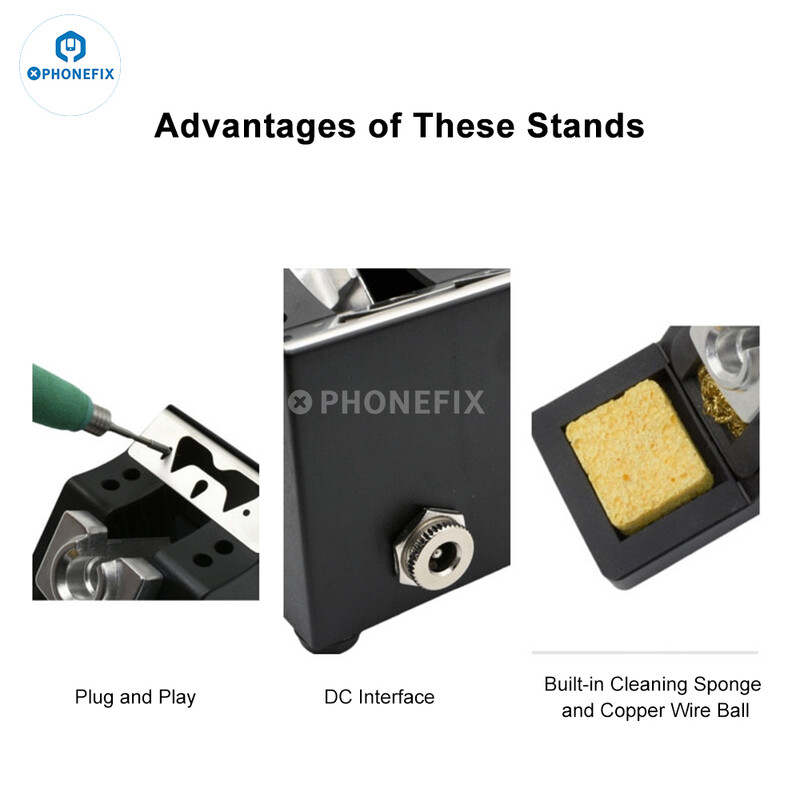 Universalus C210 C245 C115 lituoklio stovas litavimo rankenos laikiklis suvirinimo įrankiai greito metalo pabėgio pagrindas, skirtas JBC Aifen Aixun