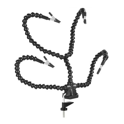 Többszörös forrasztó segítő kézi szerszám asztali csipesz Harmadik kézi forrasztóállvány hegesztő nyomtatott áramköri lap tartó flexibilis karú forrasztószerszám