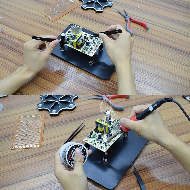 NEWACALOX 4 PCB plokštės laikiklis su stipriu magnetiniu pagrindu, skirtas litavimo taisymui, modeliavimui, pasidaryk pats, papuošalams ir pomėgiams