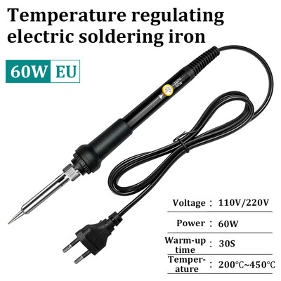 Reguliuojamos temperatūros elektrinis lituoklis 110V/220V 60W lituoklis, skardos suvirintojas, karštas pieštukas, suvirinimo taisymo įrankis