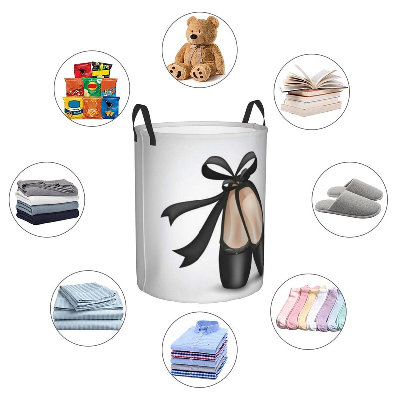 Vízálló tárolótáska fekete baletthegyek cipők háztartási piszkos szennyes kosár összecsukható tároló vödör Ruharendező