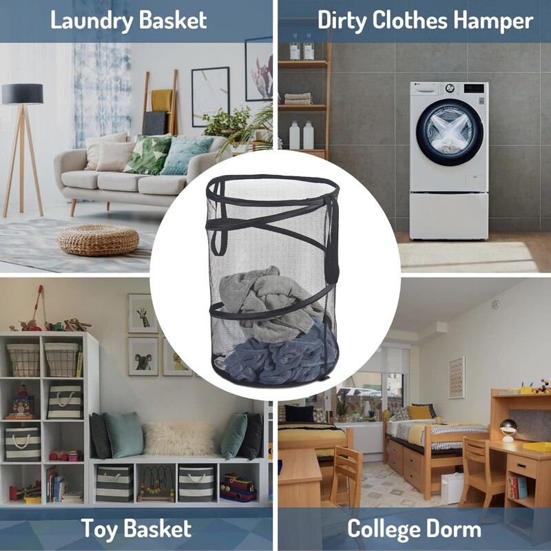 Sklopiva košara za razvrstavanje prljavog rublja Velika mrežasta torba za pohranu pređe Okvirna kanta Organizatori za rublje Torbica za pohranu Organizator za pohranu