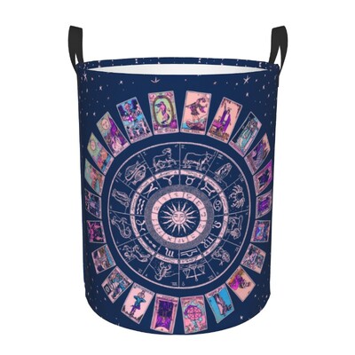 Egyedi Soha ne bízz az élőben Mosoda akadályozza a ruhákat Tárolókosár Goth Okkult Halloween Boszorkány Idézet Játéktároló Szervező